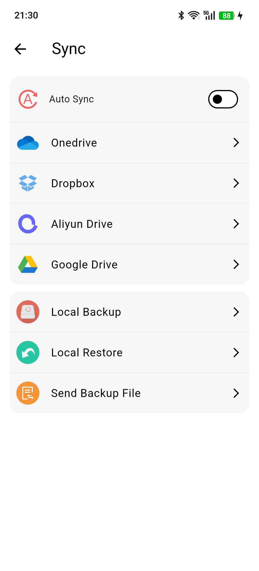 CocoNote Cloud & Backup